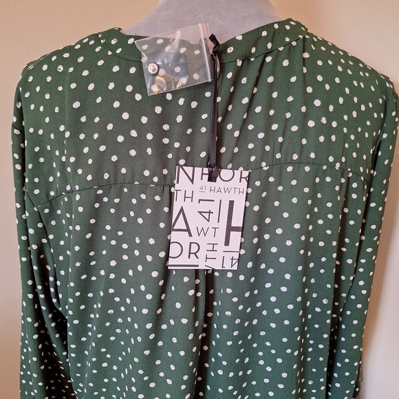 41 Hawthorn XL Green and White Polka Dot Blouse. NWT -Stitch Fix - Picture 2 of 6